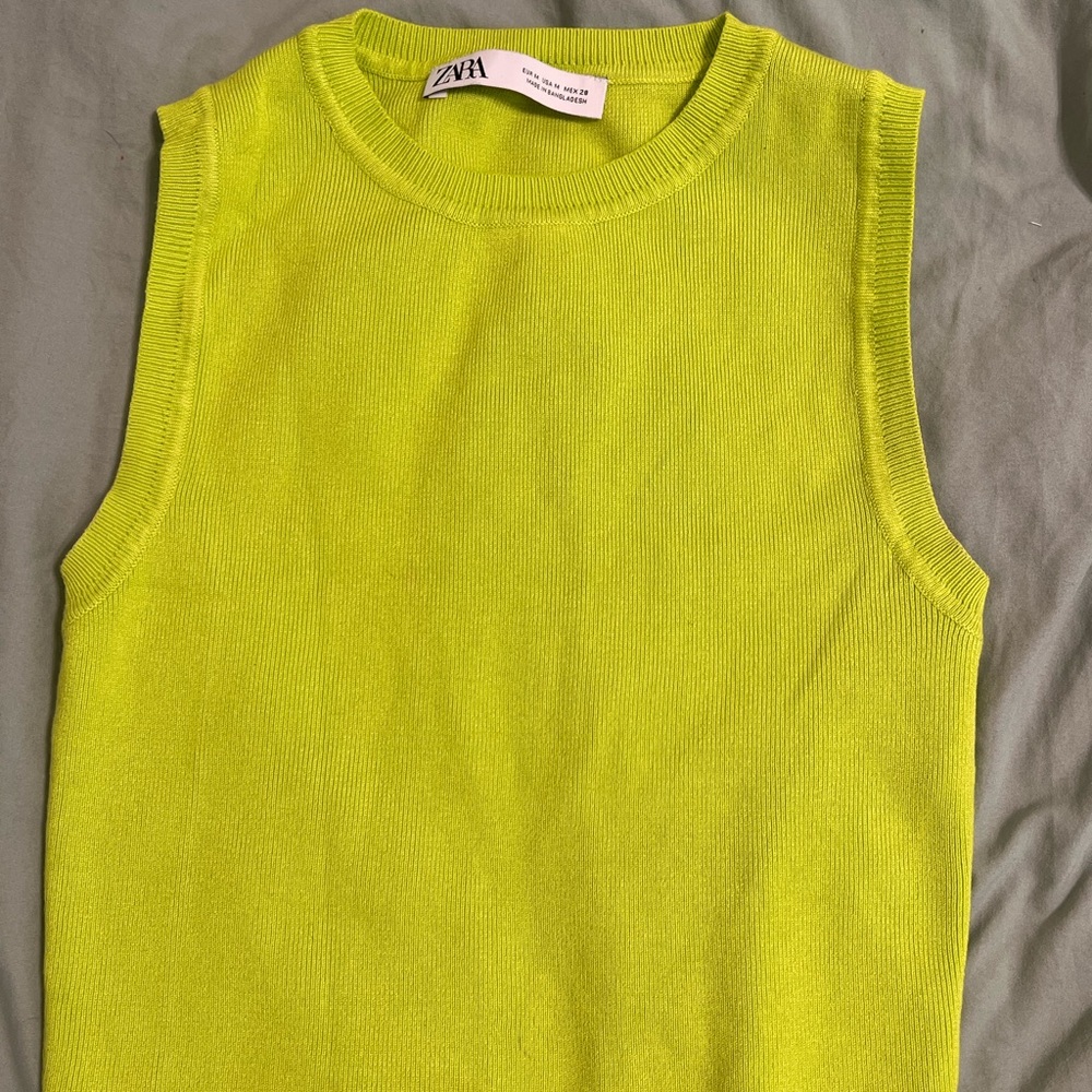 Zara Neon Green Tank Top